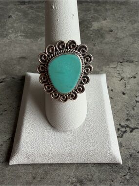 Royston Turquoise Sterling Silver Ring - Adjustable